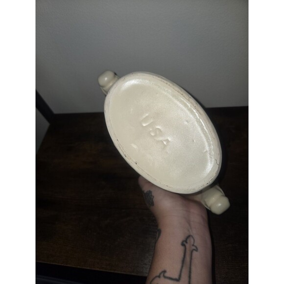 Shawnee Pottery Oval Ribbed Cornucopia Laurel Wreath Console Planter - Picture 8 of 8